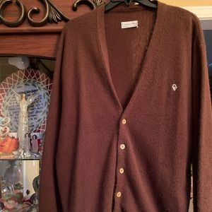Vintage Christian Dior Chocolate Brown Cardigan size Large